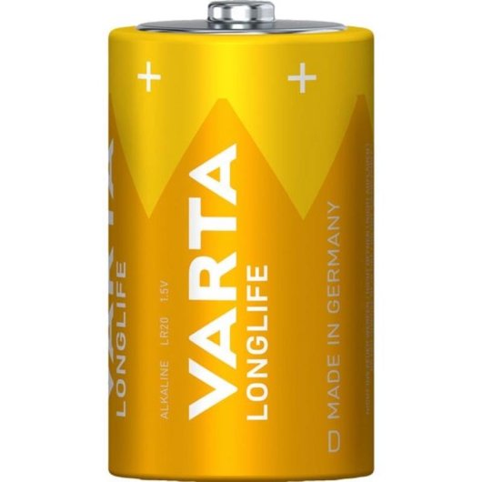 Pile Alcaline VARTA Longlife D 1,5 V 2 unités