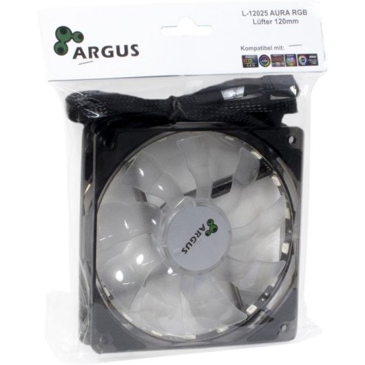 Kühlung Luft Inter-Tech 12 cm Aura RGB PWM 1500 RPM Antivibration