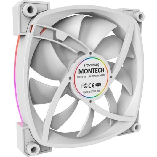 Refrigeración Aire Montech RX120 PWM 120 mm Blanco LED RGB direccionable