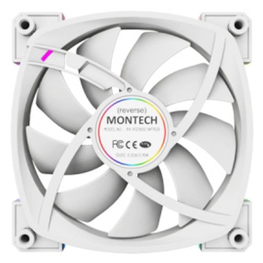 Refrigeración Aire Montech RX120 PWM 120 mm Blanco LED RGB direccionable