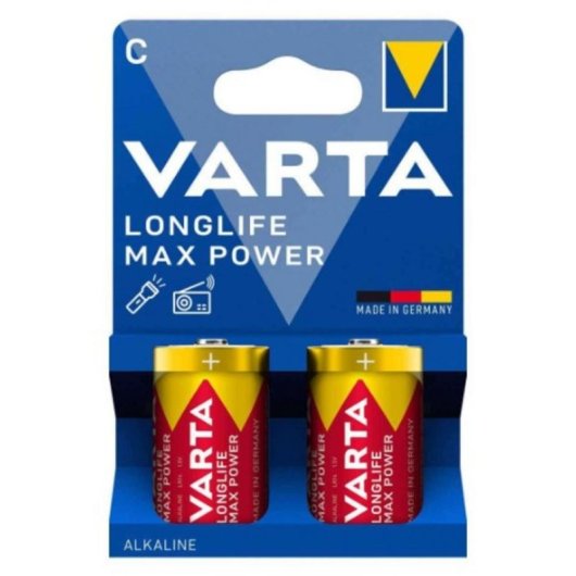Pila VARTA Longlife Max Power LR14 Alcalino 1,5 V 2 unidades