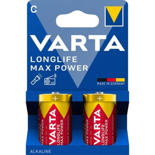 Pila VARTA Longlife Max Power LR14 Alcalino 1,5 V 2 unidades