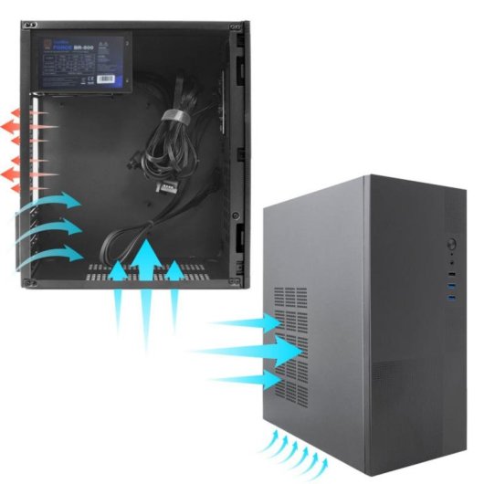 Caja PC CoolBox M440 Micro ATX con Fuente 500W 80+ Bronce
