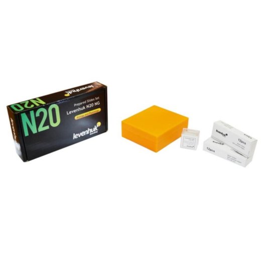 Ensemble de préparations Levenhuk N20 NG 20 échantillons biologiques