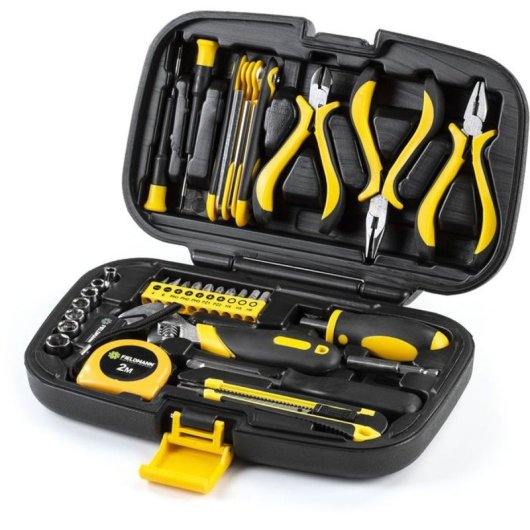 Fieldmann Fdg 5017-36r Set De Herramientas Manuales 36 Piezas Cr-v Con Maletín Rígido De Plástico Negro