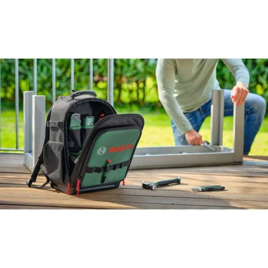 Zaino portautensili Bosch 60 pezzi Base impermeabile Spallacci ergonomici