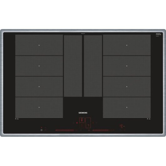 Piastra a induzione Siemens EX845LYC1E 4 zone Nero Acciaio inoxidable
