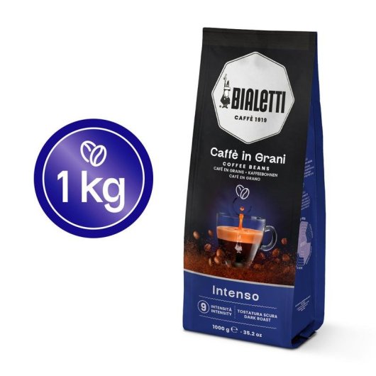 Café em grão Bialetti Intenso 1 kg Torrefação Escura