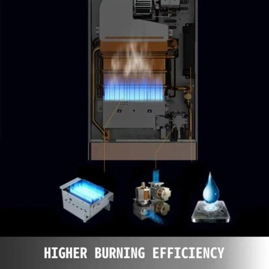 Chauffe-eau instantané Générique 10L 20kW mural avec écran LED et sécurité extérieure