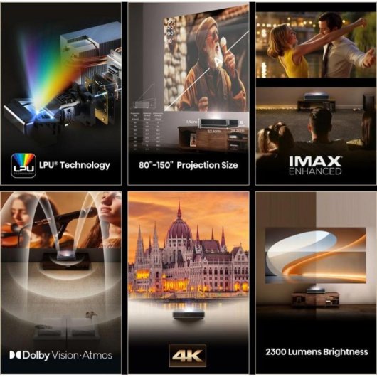 Proiettore Hisense PT1SE 4K UHD 2300 Lumen 150" Laser VIDAA Smart Ultra Corto
