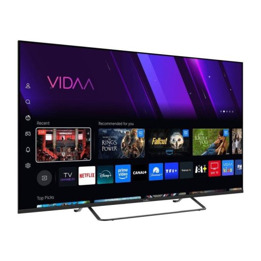 TV Smart Tech QLED 50QV02K 50" 4K UltraHD 60Hz Smart TV VIDAA HDR10 Dolby Vision