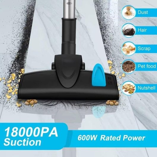Aspirador vertical y de mano Autrucker 600W 18kPa 1L filtro HEPA lavable