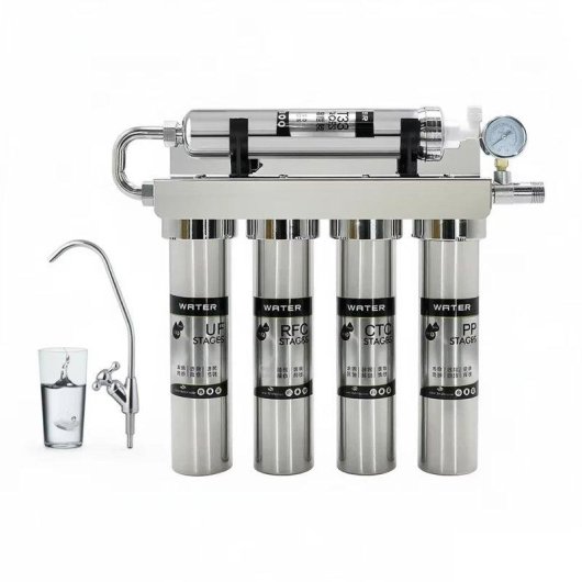 Purificatore d'acqua Autrucker CL-12 5 stadi acciaio inox