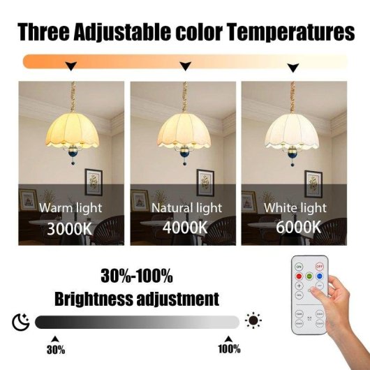 Bombilla LED Autrucker Recargable con Mando 3 Colores Regulable