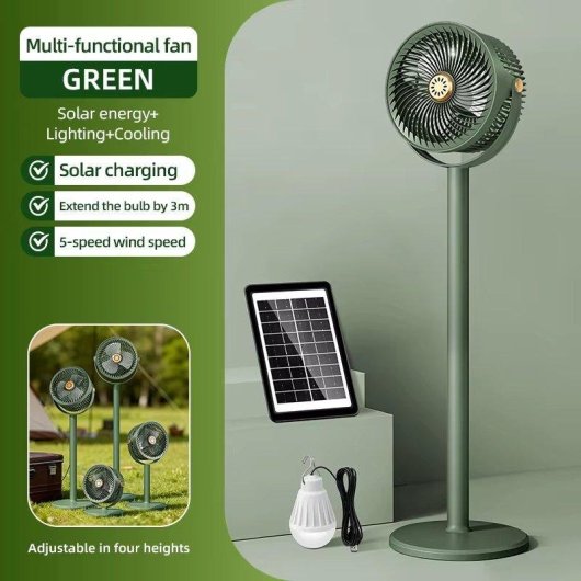 Tragbarer Solarventilator Autrucker 4000mAh 5 Stufen Campinglampe Abnehmbar