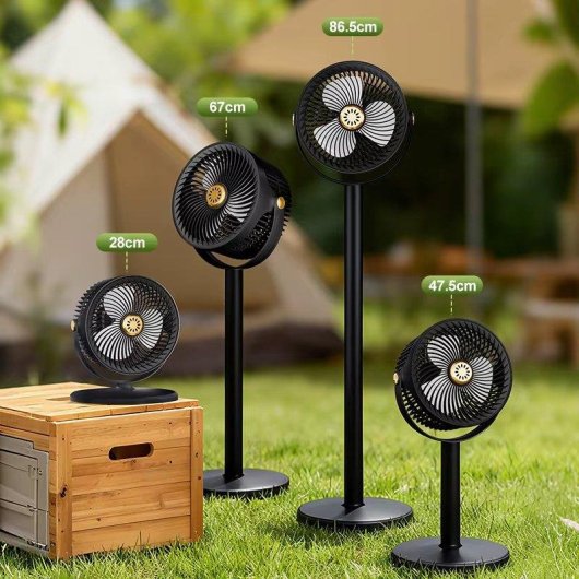Tragbarer Solarventilator Autrucker 4000mAh 5 Stufen Campinglampe Abnehmbar