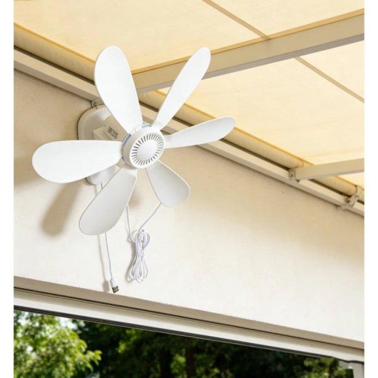 Wandventilator Autrucker 5W 16,5" USB 4 Stufen Fernbedienung Timer Leise