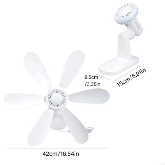 Wandventilator Autrucker 5W 16,5" USB 4 Stufen Fernbedienung Timer Leise