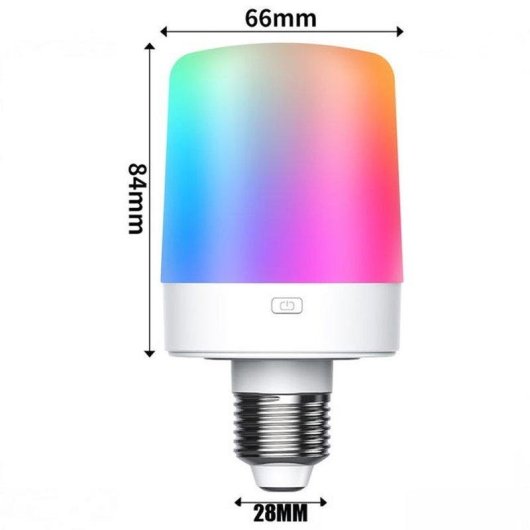 Pack 2 Lampadine LED E26 Ricaricabili con Telecomando 15 Colori Magnetiche