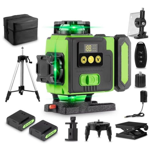 Livella laser 16 linee 4D Autrucker autolivellante con treppiede 1,5m
