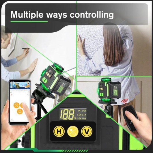Livella laser 16 linee 4D Autrucker autolivellante con treppiede 1,5m