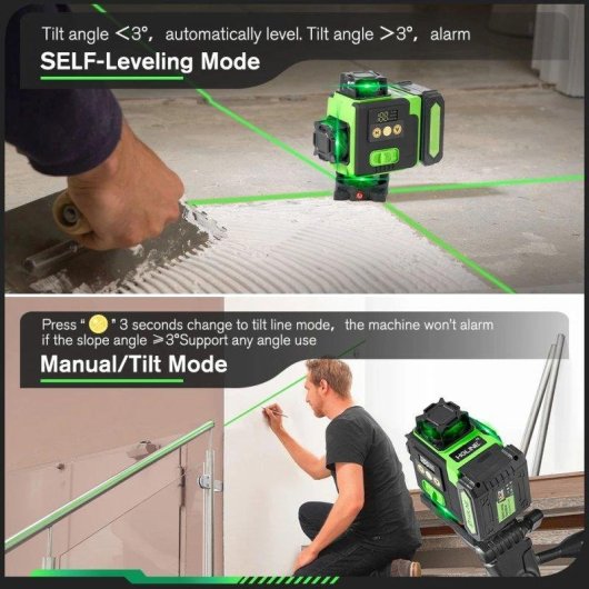 Livella laser 16 linee 4D Autrucker autolivellante con treppiede 1,5m
