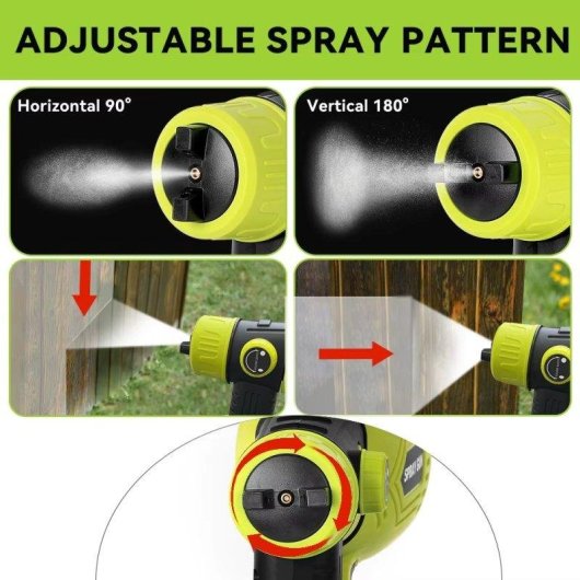 Pulverizador de Pintura HVLP Autrucker 200W Sem Fios 4 Bicos 1000ml 18V