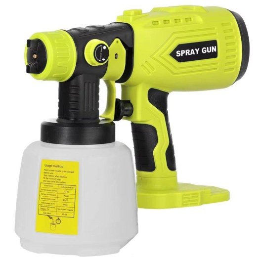 Pulverizador de Pintura HVLP Autrucker 200W Sem Fios 4 Bicos 1000ml 18V