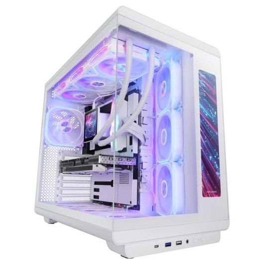 Case PC Mars Gaming MC-REVMAX Display Panoramico IPS 11,8" Bianco