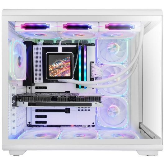Case PC Mars Gaming MC-REVMAX Display Panoramico IPS 11,8" Bianco