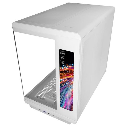 Case PC Mars Gaming MC-REVMAX Display Panoramico IPS 11,8" Bianco