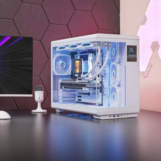 Case PC Mars Gaming MC-REVPROW ATX Display LCD 4,3" ARGB Bianco