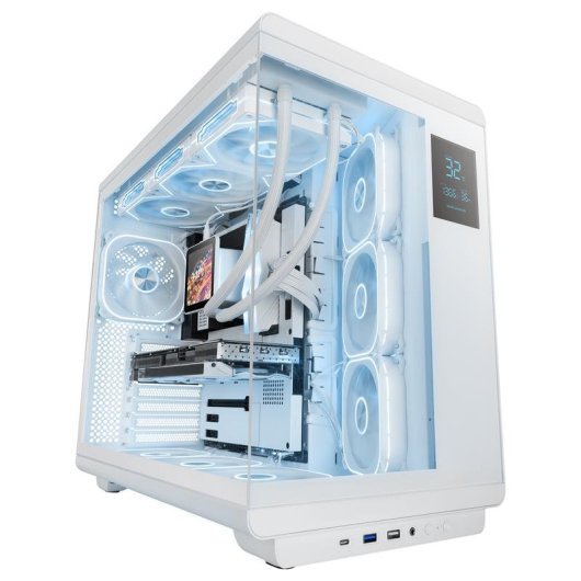 Case PC Mars Gaming MC-REVPROW ATX Display LCD 4,3" ARGB Bianco