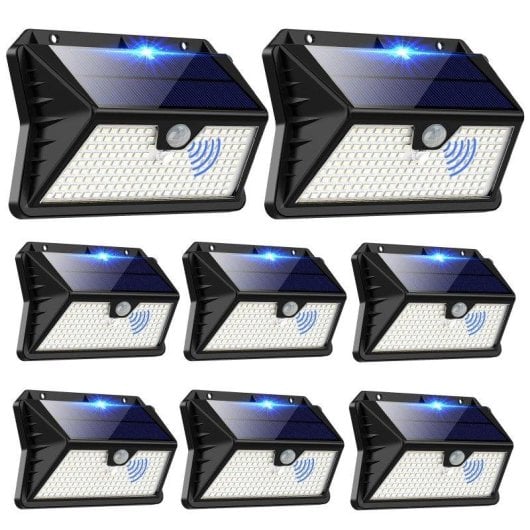 Autrucker Luz Solar Exterior con Sensor de Movimiento 283 LEDs 3 Modos IP65
