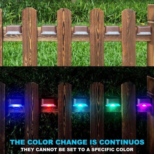 Autrucker Pack 16 Luces Solares RGB Impermeables Automáticas para Escalones Exteriores