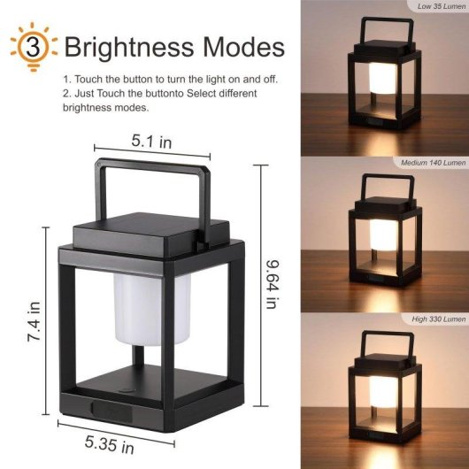 Lámpara Autrucker LED Solar Recargable Portátil Impermeable Control Táctil