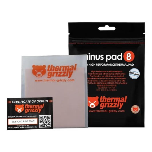 Pastiglia Termica Thermal Grizzly Minus Pad 8 100x100 mm