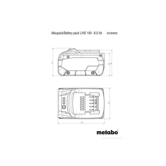 Chargeur batterie Metabo 625549000 18V 180W lithium-ion