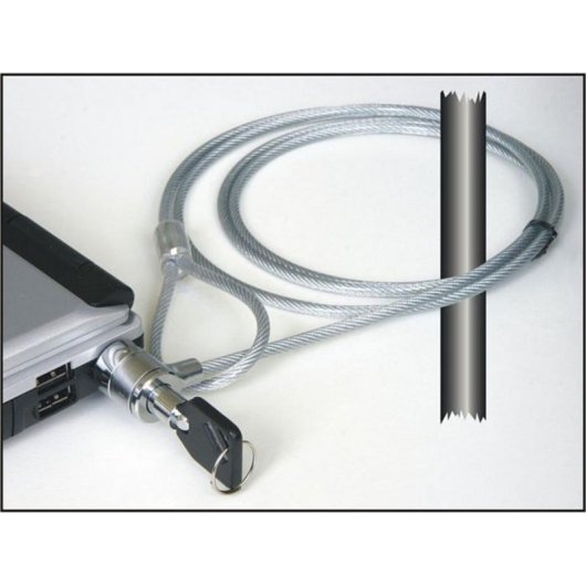 Cable antirrobo Navilock 20595 con candado de llave redonda 1,8 m