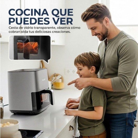 Airfryer Welltin T3 Kijkvenster 4,5L 1450W Touch 8 Programma's Zwart