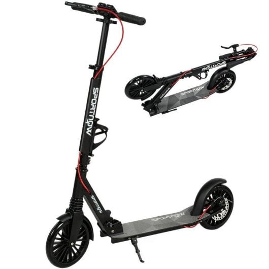 Patinete elétrico Welltin dobrável altura regulável rodas PU 200 mm duplo travão
