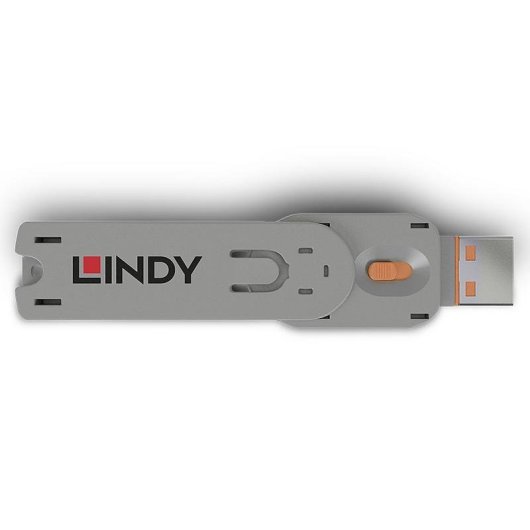 Llave bloqueador de puerto USB tipo A Lindy 40623 Naranja