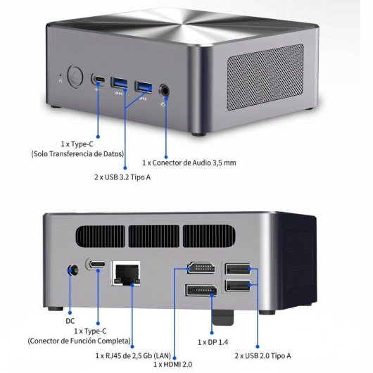 Mini PC HOTWAV N7a Intel Core i5-12450H 16GB 512GB SSD UHD Graphics Windows 11 Pro