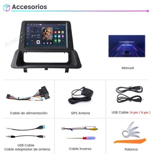 Autoradio Junsun Android Carplay GPS für Renault Clio III 2005-2014