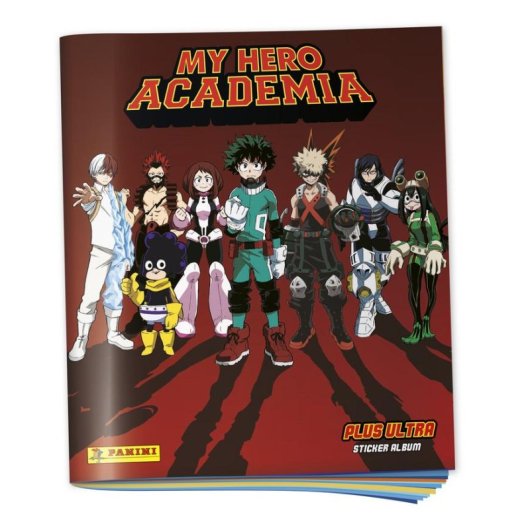Panini My Hero Academia Album mit Kartentasche 200 Sticker und 50 Sammelkarten