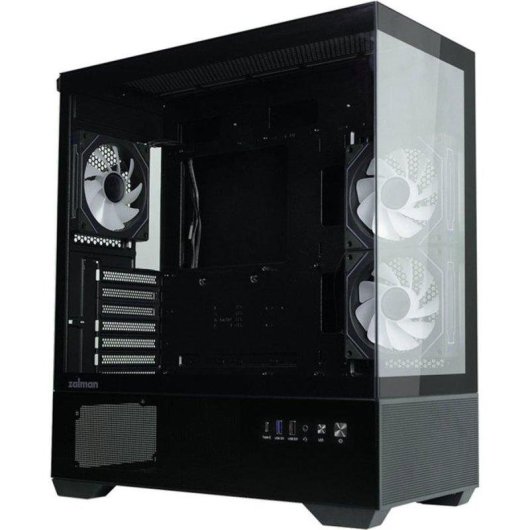 Gehäuse Zalman Chronix V2 ATX Mid Tower Schwarz mit 2 Gehärteten Glasscheiben