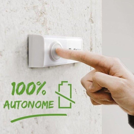 Campanello SCS SENTINEL Ecobell 100 Plug wireless esterno IP55 100 m 25 melodie