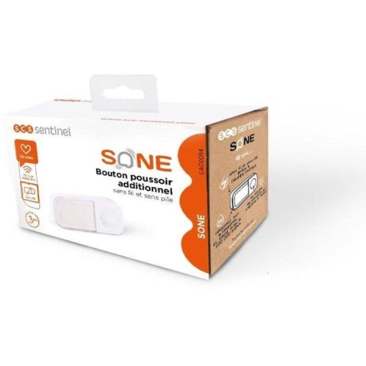 Campanello SCS SENTINEL CAC0054 Senza Fili Senza Batterie Esterno IP65 Bianco