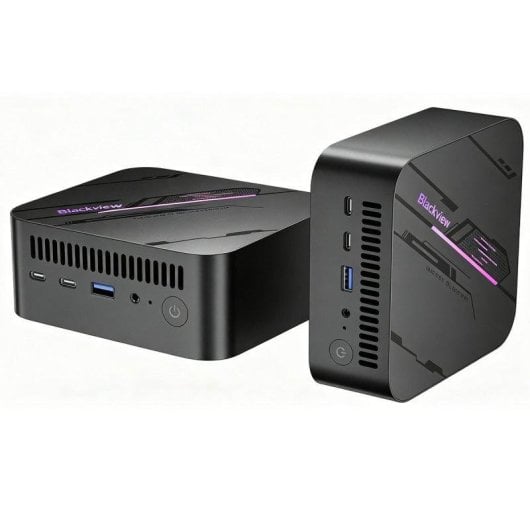 Mini PC Blackview MP100 AMD Ryzen 5 7430U 16GB 512GB SSD Radeon RDNA2 Windows 11 Pro Triple Pantalla