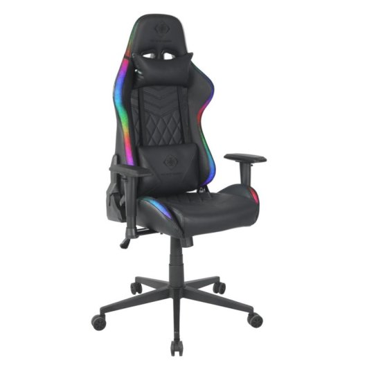 Silla gaming Deltaco GAM-080 respaldo ajustable reposabrazos 2D negro